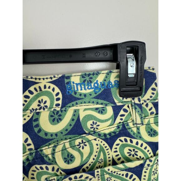 NWT Gimaguas Aletta Denim Jeans Yellow Paisley 36 XS - Picture 4 of 9